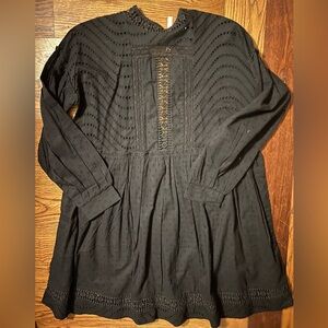 NWT ASOS Black Eyelet Dress Size 0